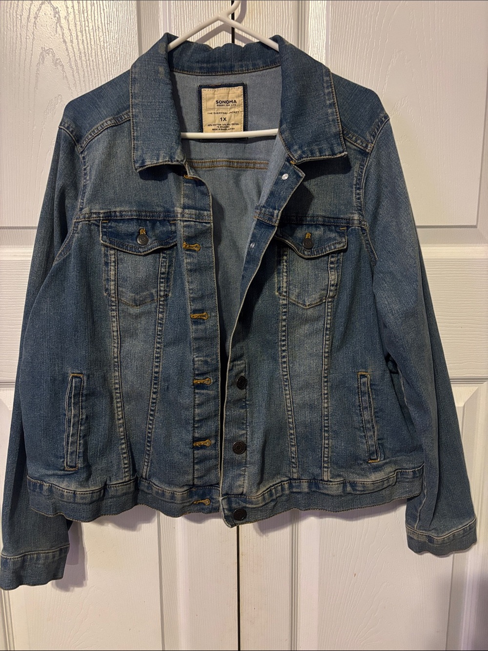Sonoma Blue Denim Jacket with Button Front